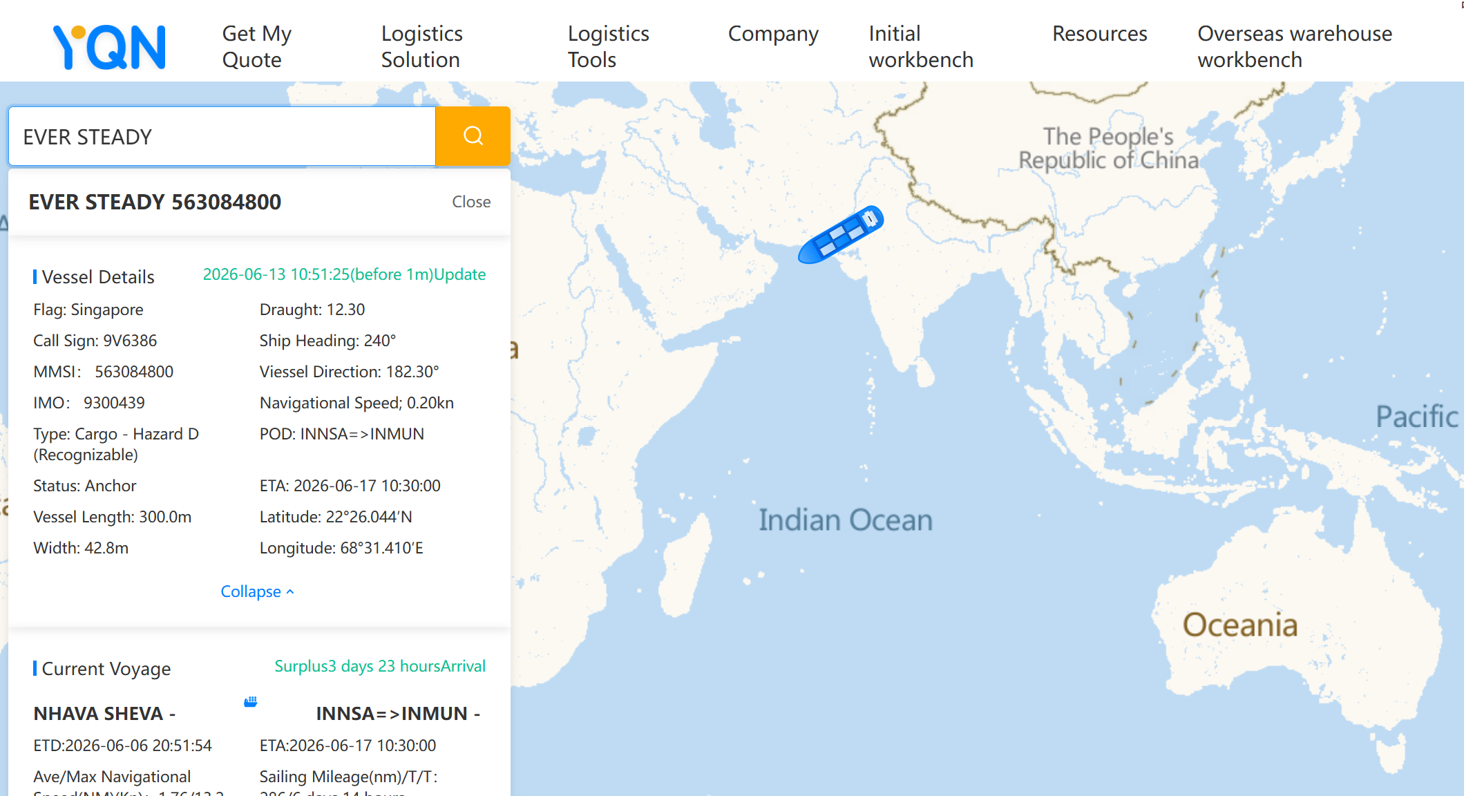 EMC cargo tracking