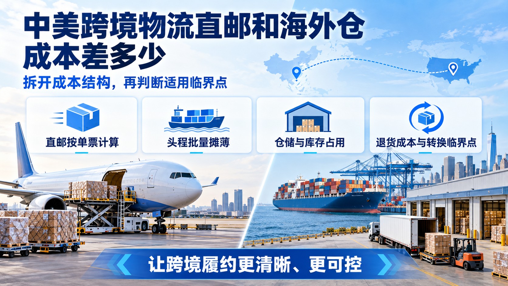 中美跨境物流直邮和海外仓成本差多少