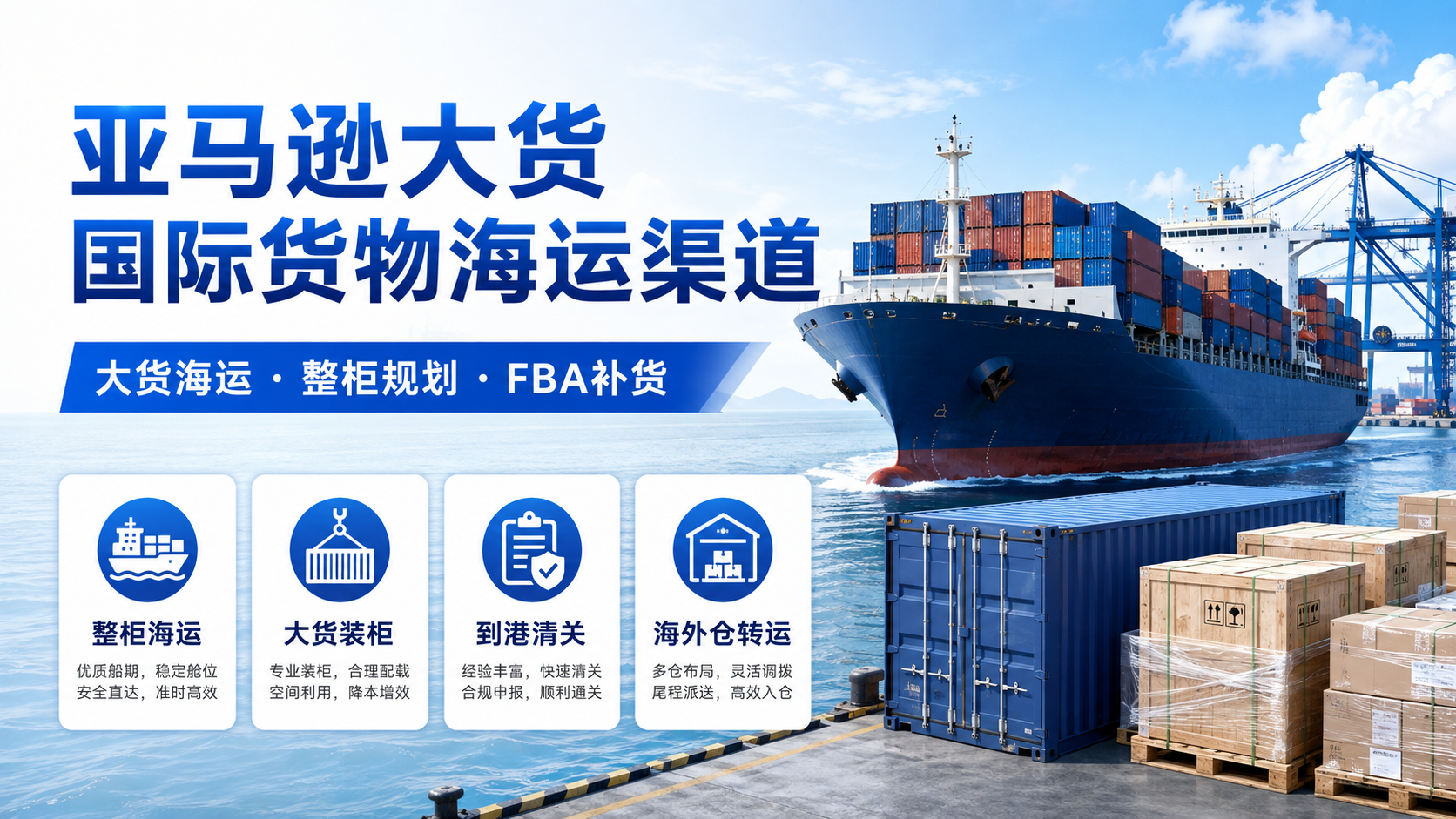 亚马逊大货国际货物海运渠道