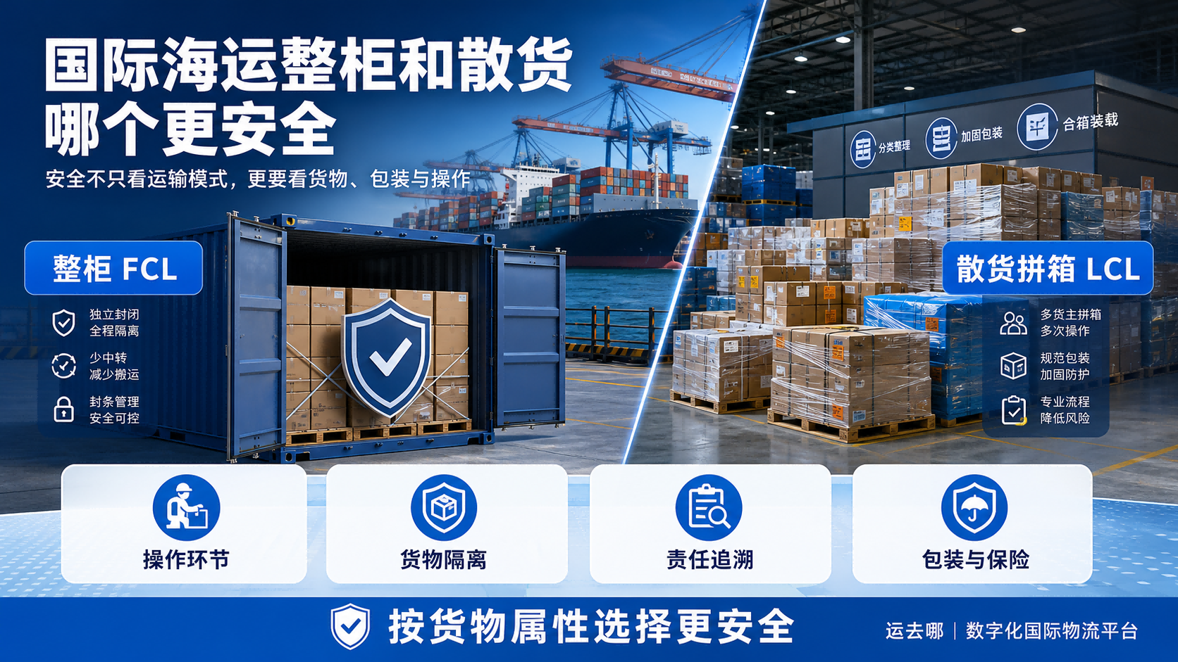 国际海运整柜和散货哪个更安全