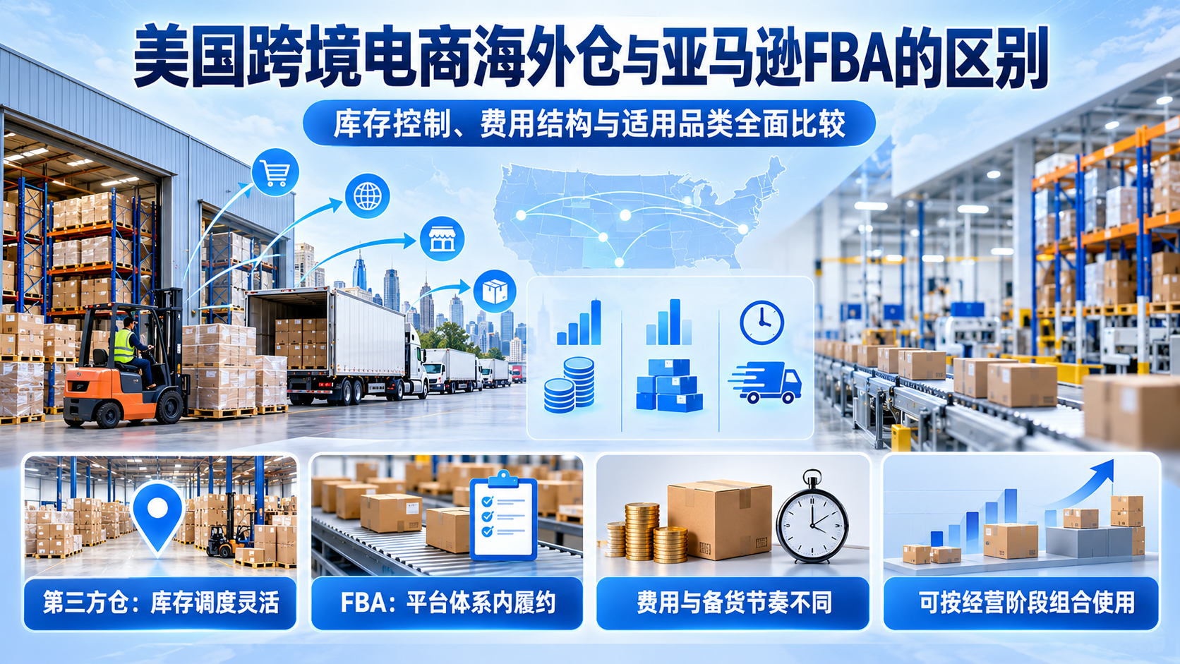 美国跨境电商海外仓与亚马逊FBA的区别