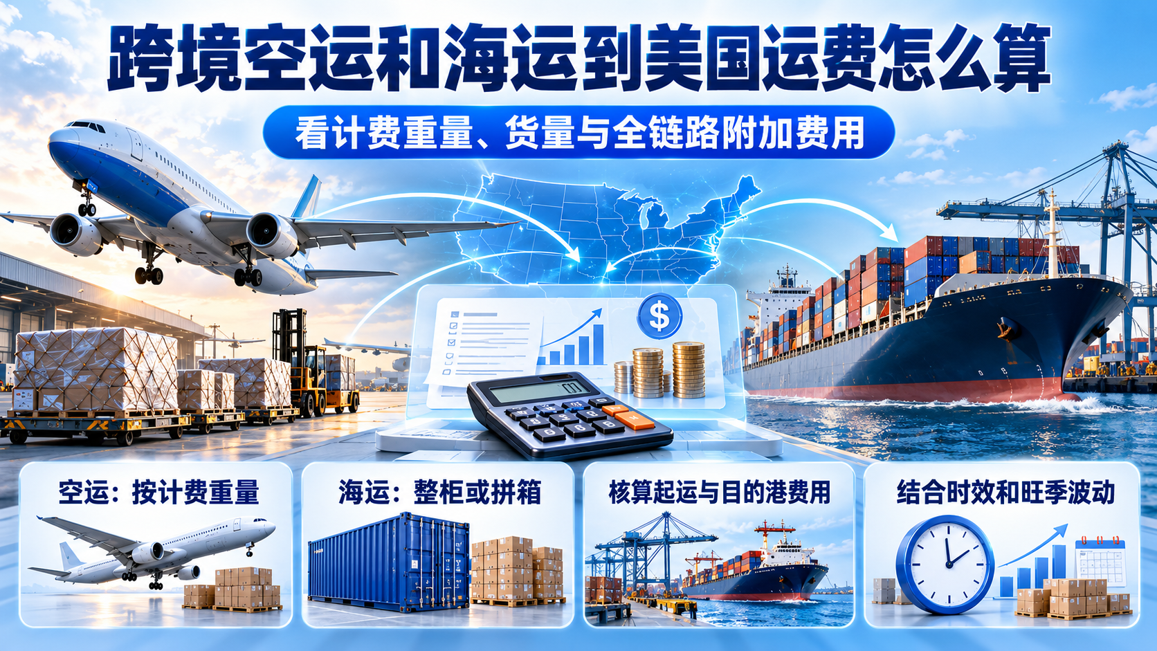 跨境空运和海运到美国运费怎么算