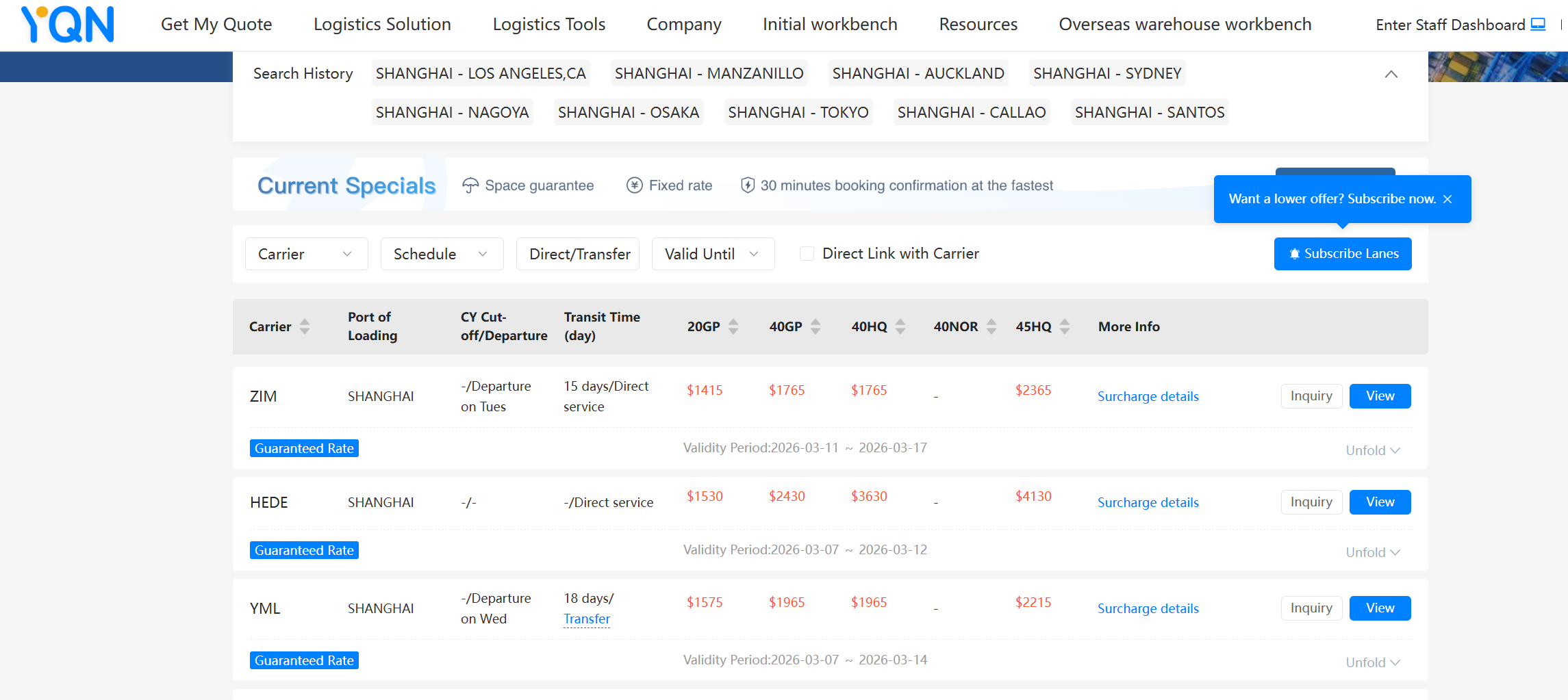 shipping from china to us price
