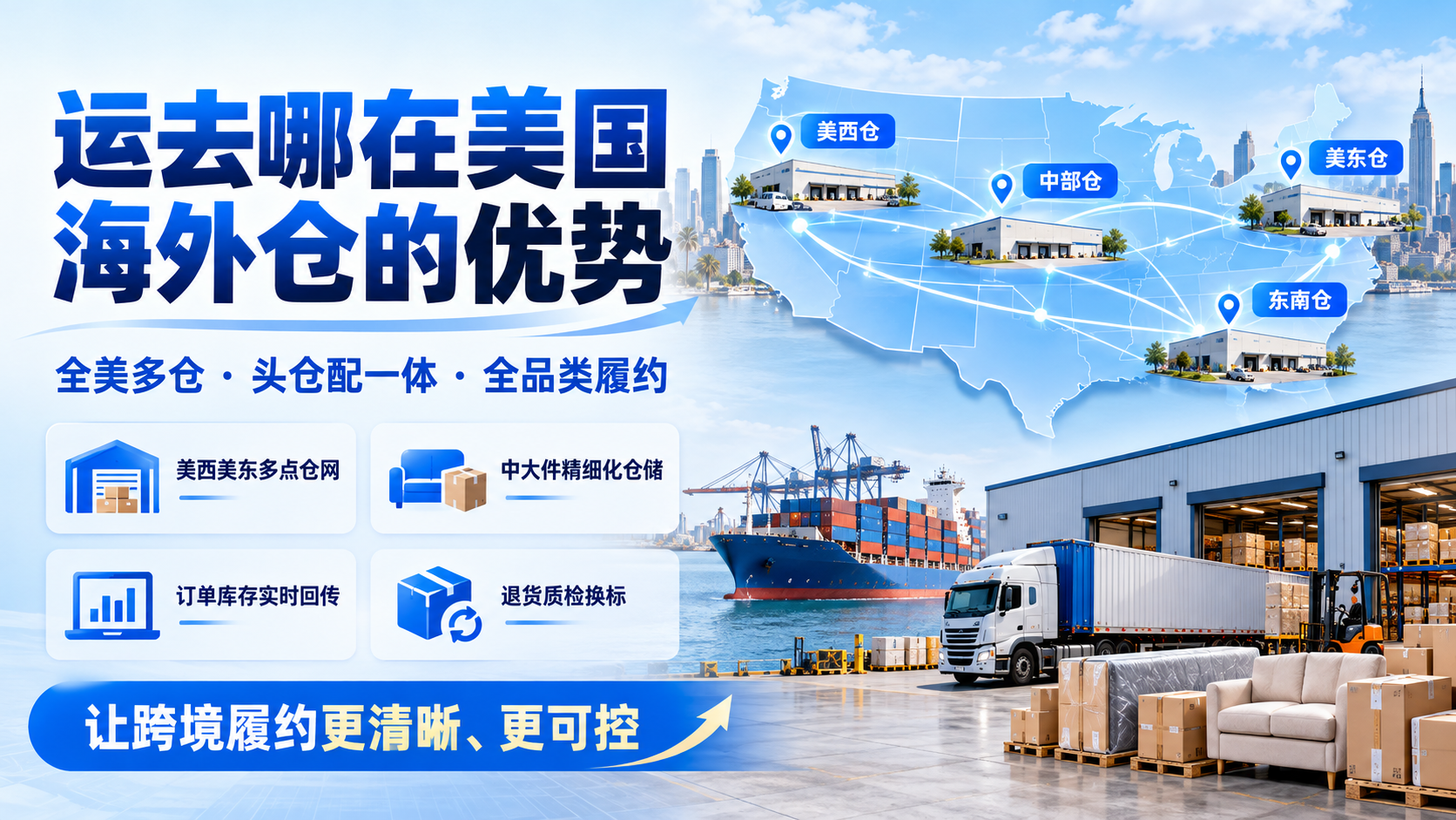运去哪在美国海外仓的优势