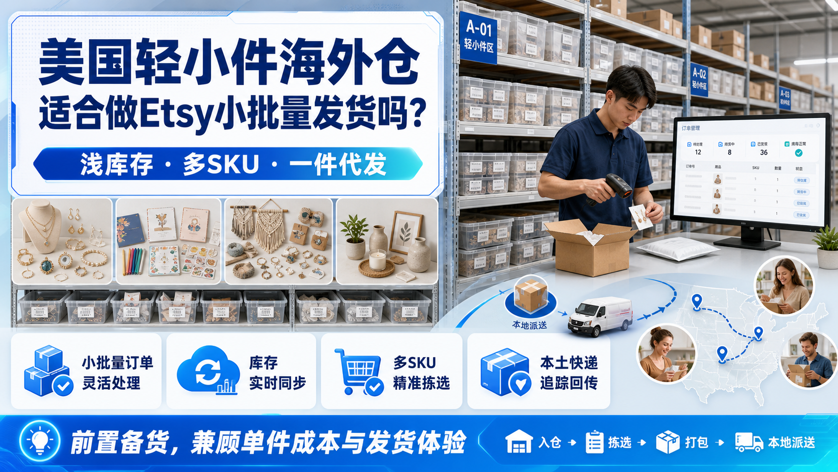美国轻小件海外仓适合做Etsy小批量发货吗