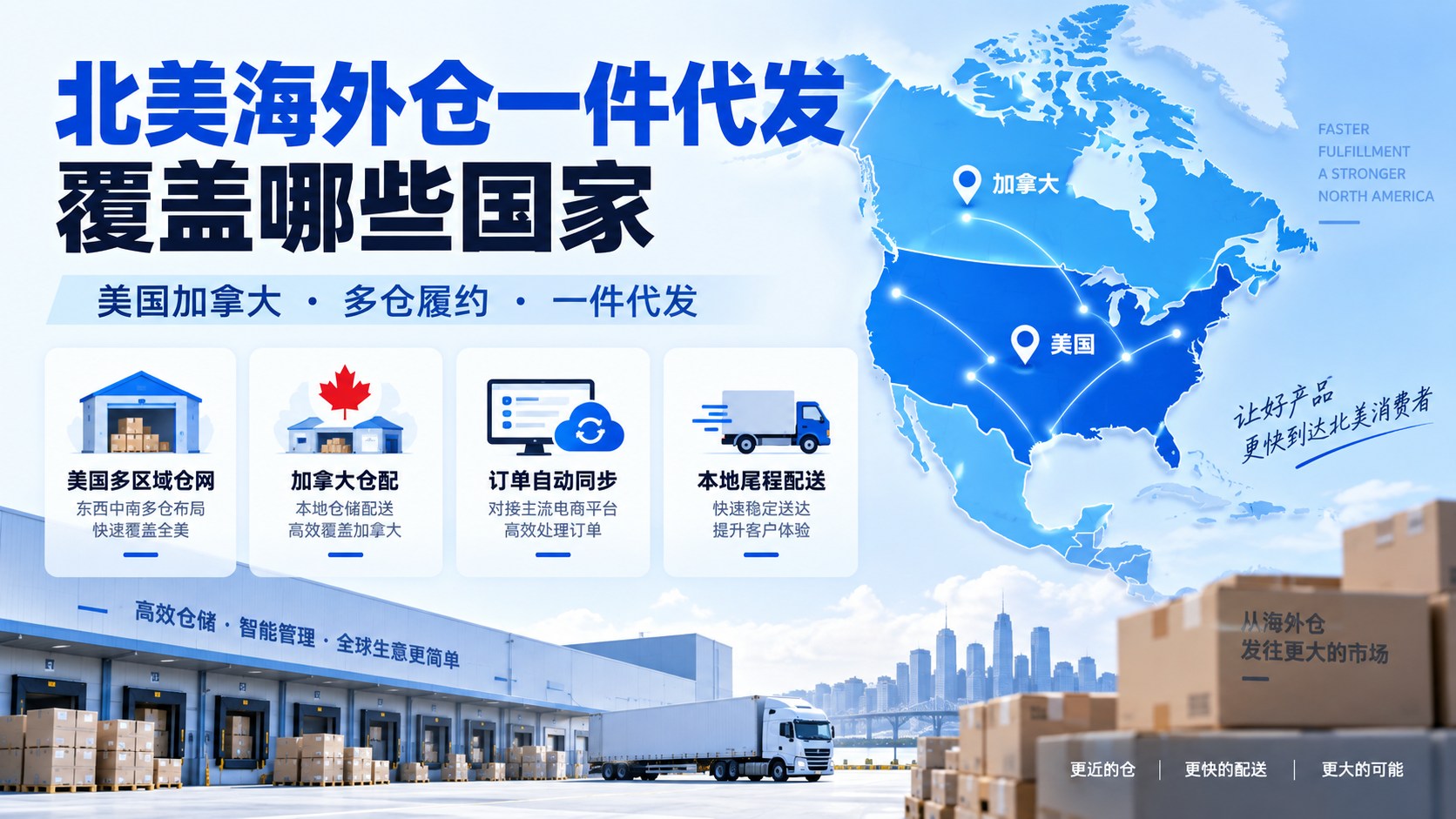 北美海外仓一件代发覆盖哪些国家