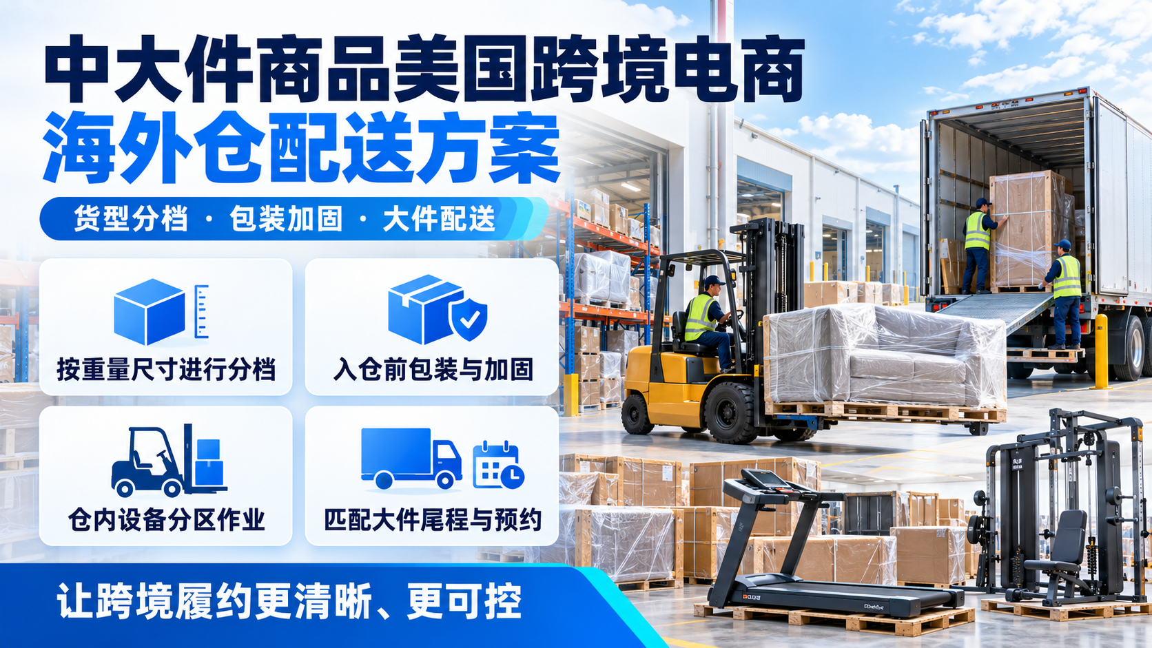 中大件商品美国跨境电商海外仓配送方案