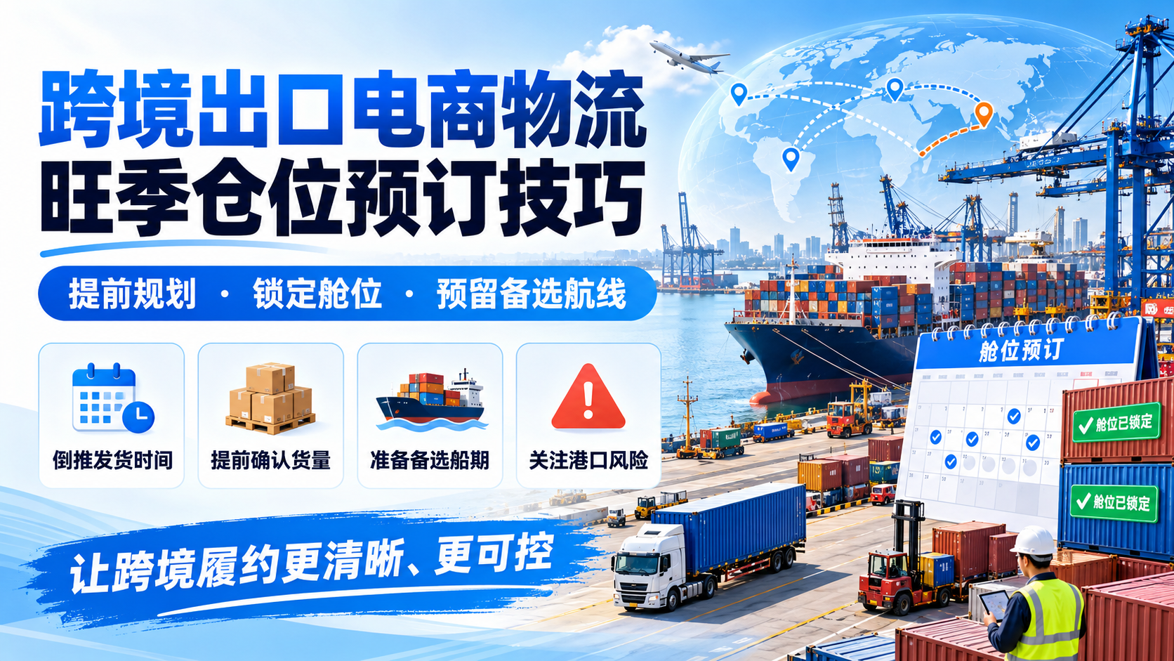 跨境出口电商物流旺季仓位预订技巧