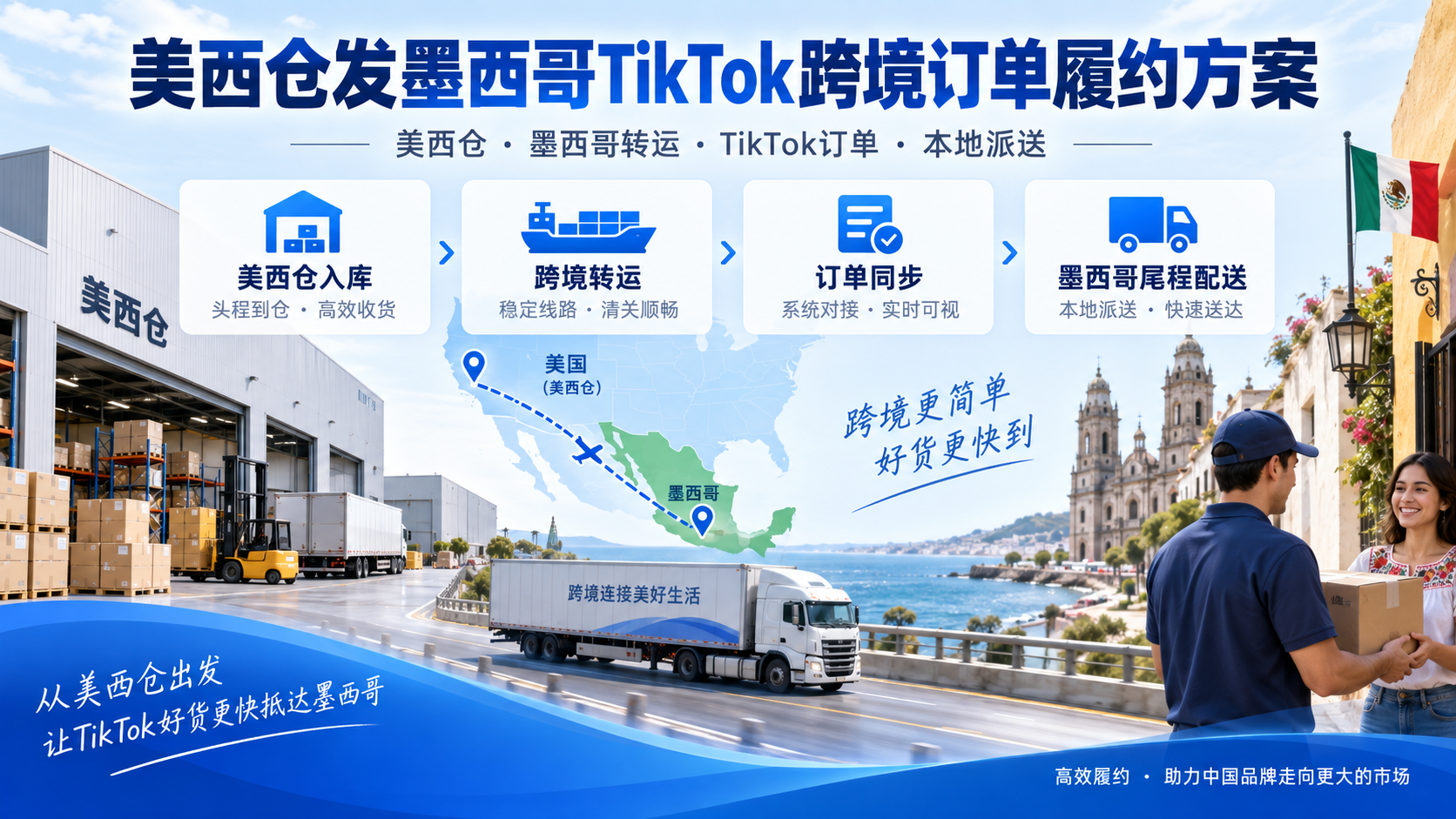 美西仓发墨西哥TikTok跨境订单履约方案