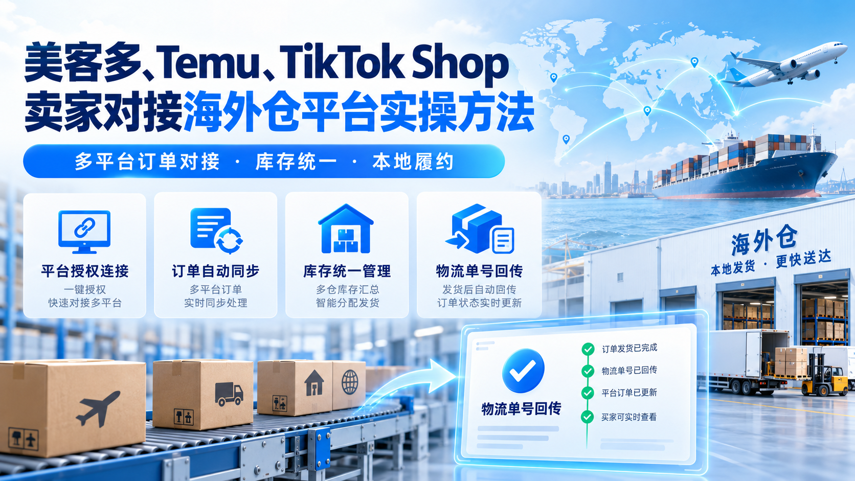 美客多、Temu、TikTok Shop 卖家对接海外仓平台实操方法