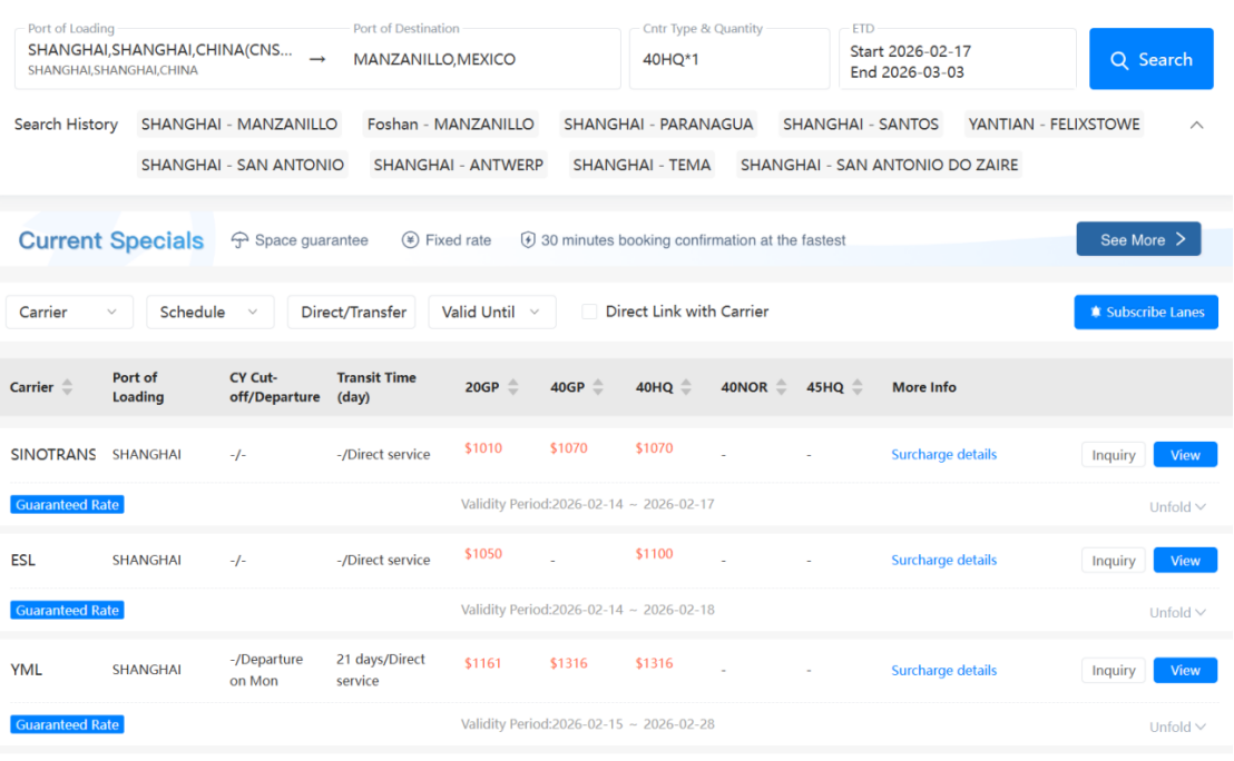 China to Mexico ocean freight