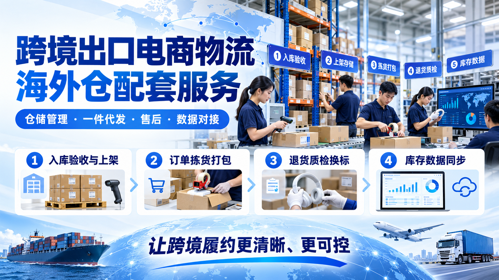 跨境出口电商物流海外仓配套服务