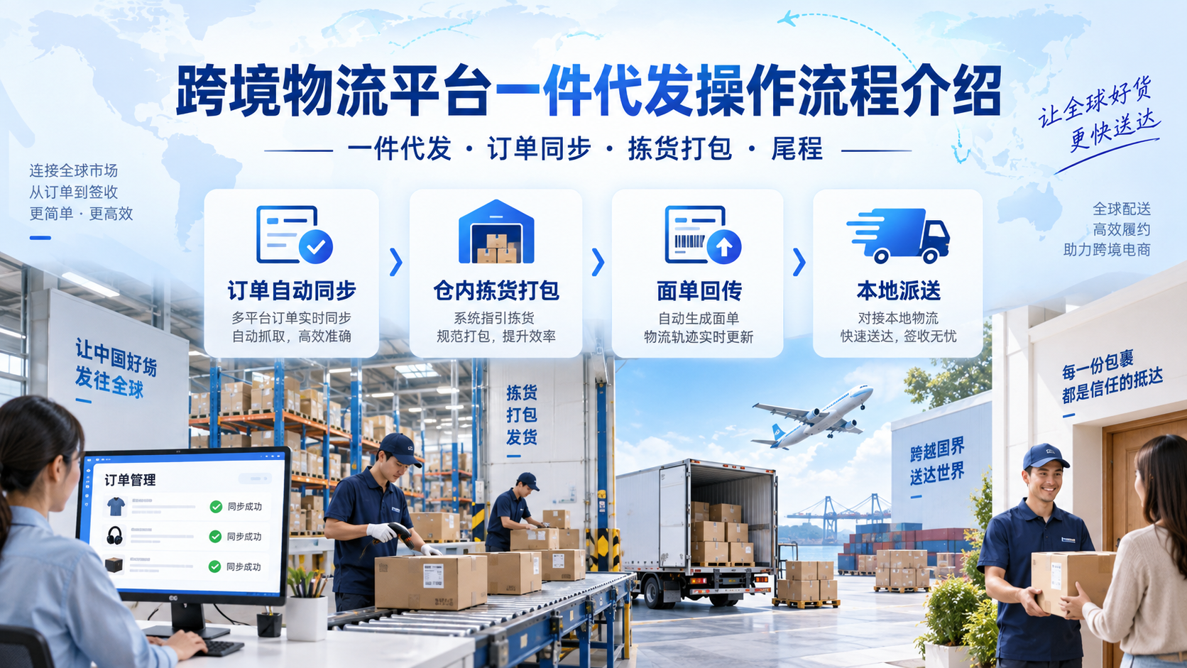 跨境物流平台一件代发操作流程介绍