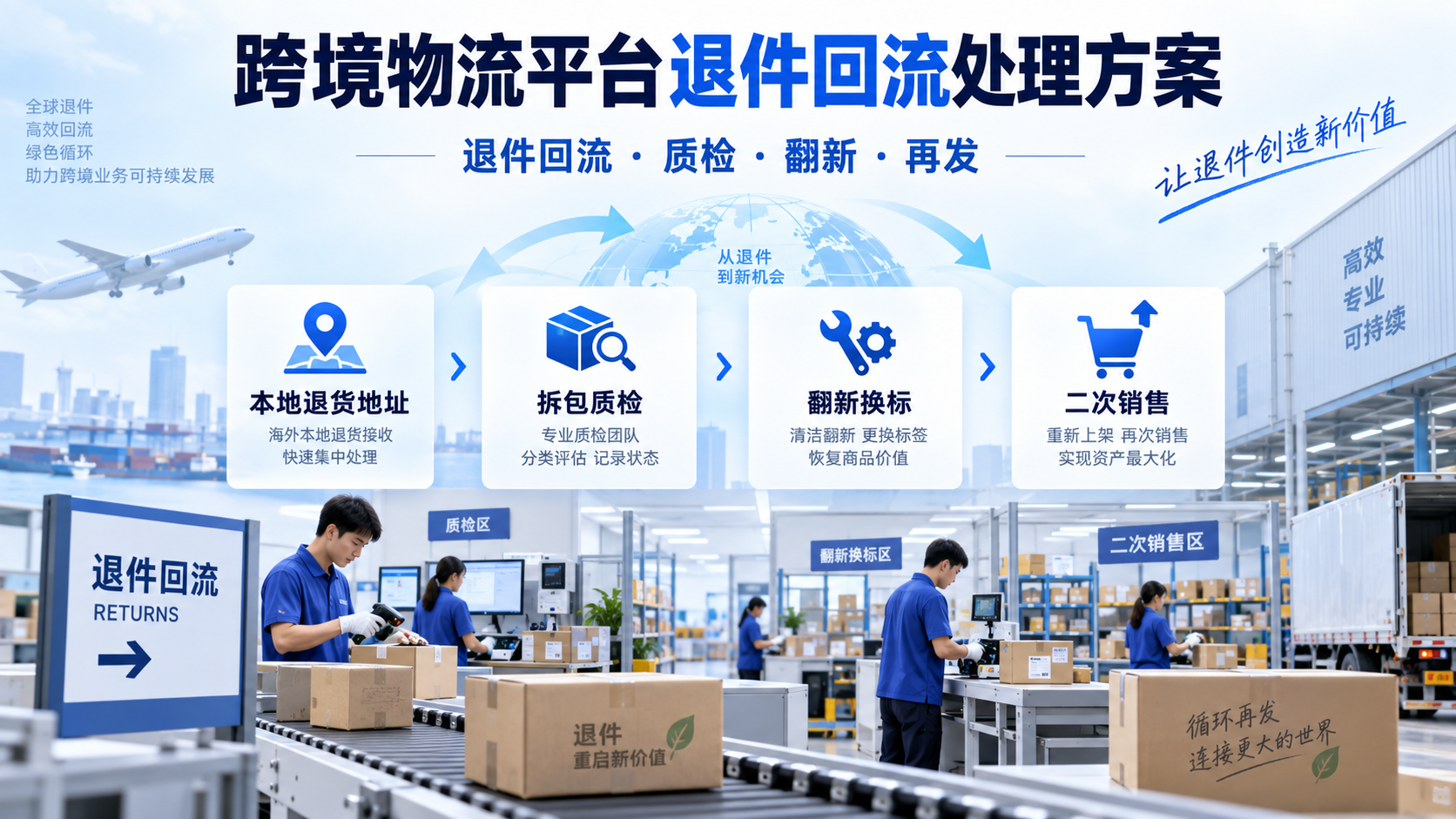 跨境物流平台退件回流处理方案