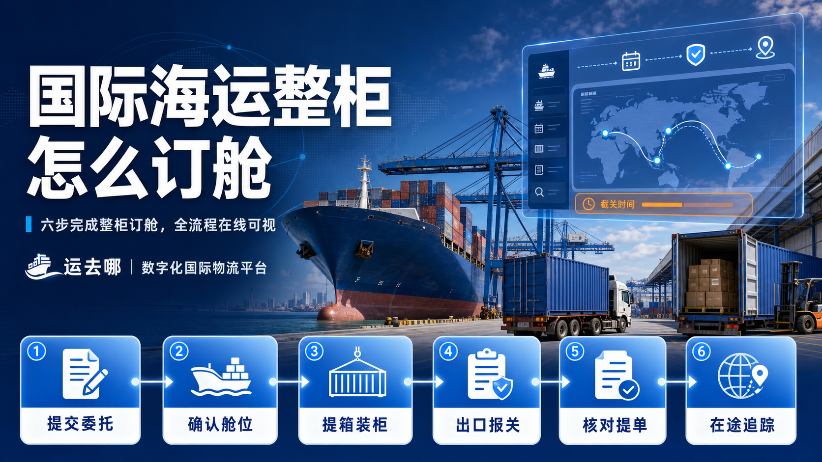 国际海运整柜怎么订舱