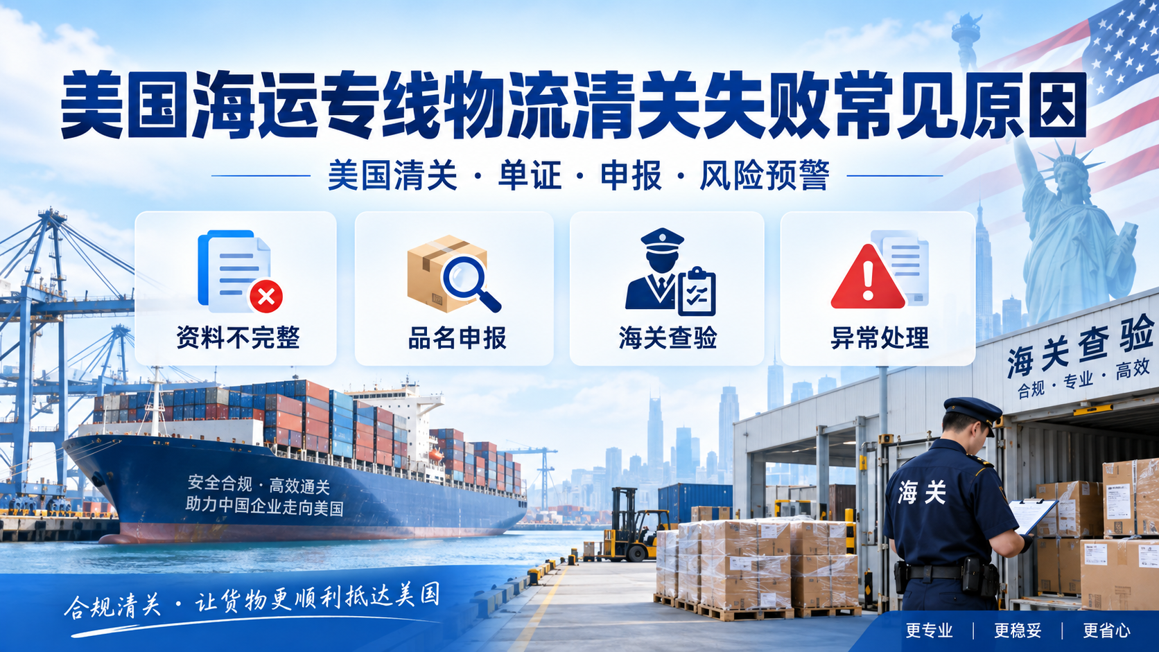 美国海运专线物流清关失败常见原因