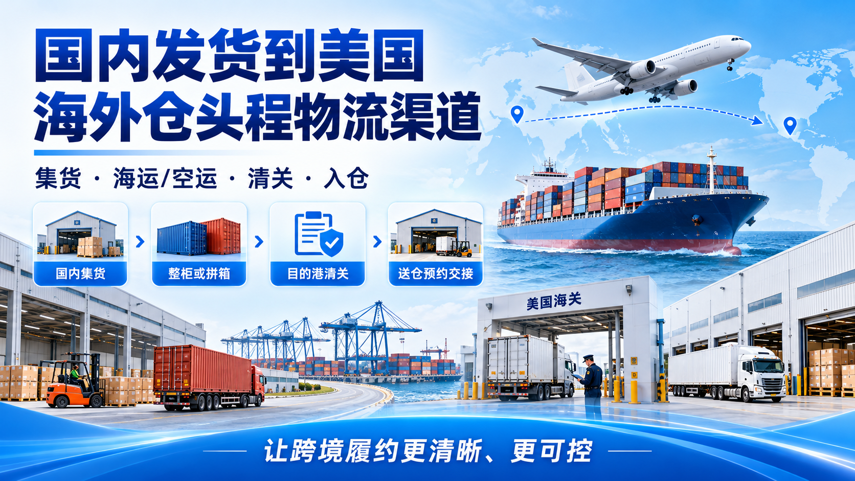 国内发货到美国海外仓头程物流渠道